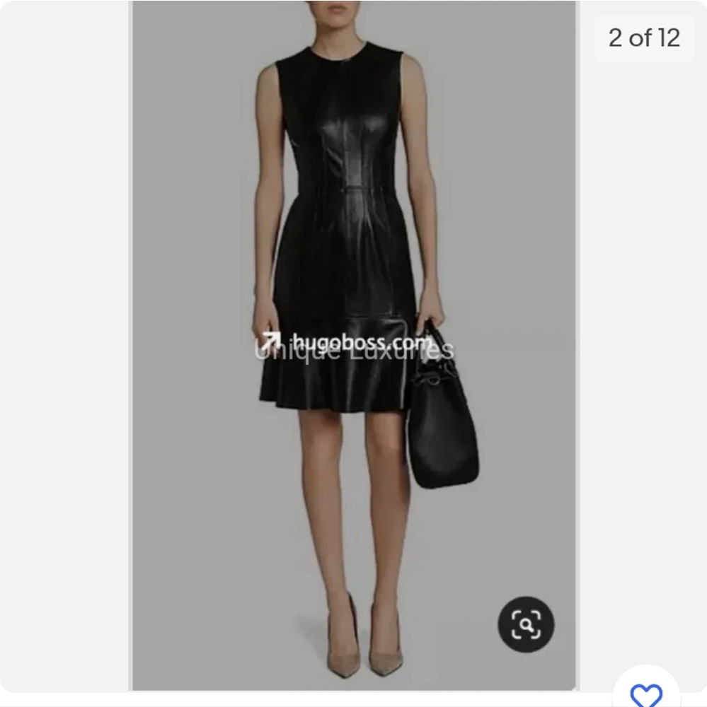 Boss Hugo 100% leather dress size 2